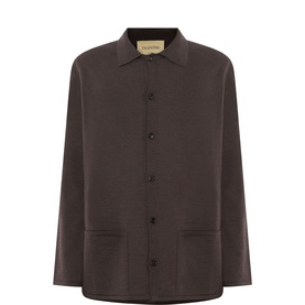 Patch Pocket Knitted Polo Cardigan