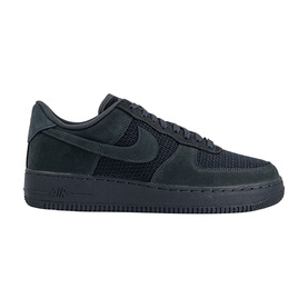 Nike Air Force 1 low-top trainer in anthracite, featuring tonal mesh panels, swoosh logo, and flat rubber sole