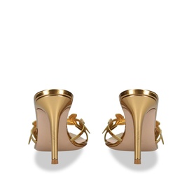G10151 Metallic Sandal Heeled Pumps