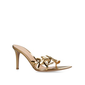 G10151 Metallic Sandal Heeled Pumps