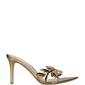 G10151 Metallic Sandal Heeled Pumps