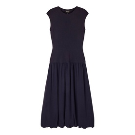 Bubble Hem Knitted Flared Dress