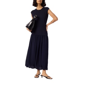 Bubble Hem Knitted Flared Dress