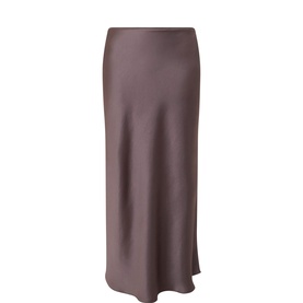 Solid Satin Skirt