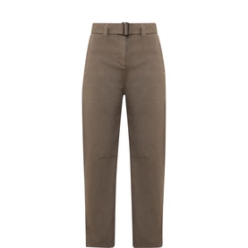 Tapered Barrel-Leg Trousers