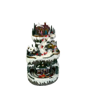 Ski Mountain Christmas Scene 51cm