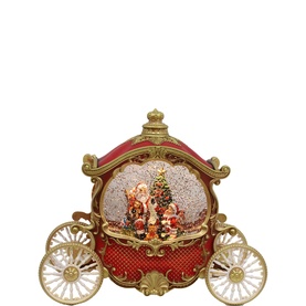 Christmas Carriage Snow Globe 26cm