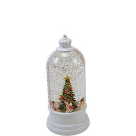 Animated Angel Christmas Tree Glass Dome 35cm