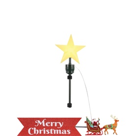 Santa Biplane Christmas Tree Topper 25cm