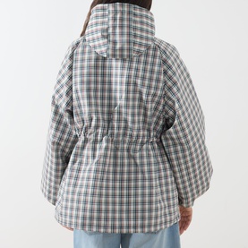 Liu Elderberry Check Raincoat