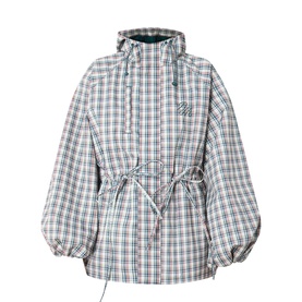 Liu Elderberry Check Raincoat