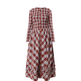 Posey Smocked Check Dress