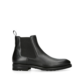 Embossed Leather Chelsea Boots