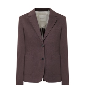 Single-Breasted Piqu&eacute; Blazer
