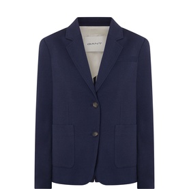 Single-Breasted Piqu&eacute; Blazer