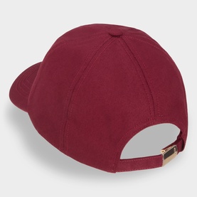Gant purple cotton baseball cap, rear view, structured six-panel design with gold-tone adjustable back fastening.