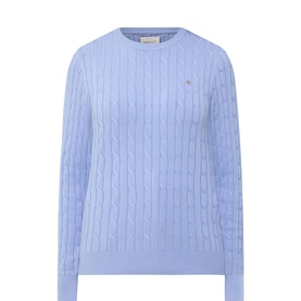 Shield Logo Cable Knit Sweater