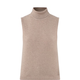Roll-Neck Knitted Vest