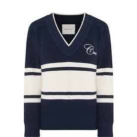 Logo Varsity Striped Sweater