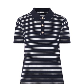 Logo Striped Polo Shirt