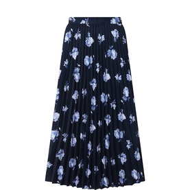 Floral Pleated Skirt