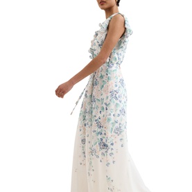 Rachel Floral Ruffle Flared Dress