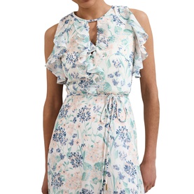Rachel Floral Ruffle Flared Dress