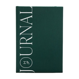 The Head Plan Undated Cloth Covered Journal in Forest Green with embossed white JOURNAL text on cloth cover