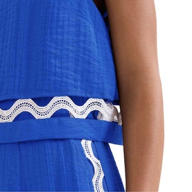 Aubrey Scallop Trim Wide Leg Jumpsuit