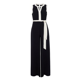 Elowen Contrast Trim Belted Jumpsuit