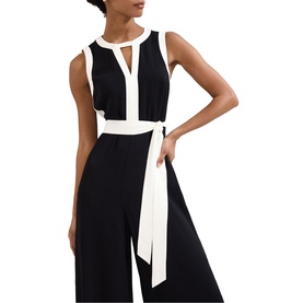 Elowen Contrast Trim Belted Jumpsuit