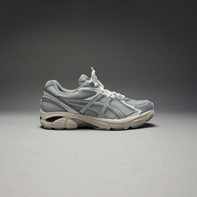 Asics GT-2160 trainer in Piedmont Grey and Glacier Grey, mesh and synthetic upper, chunky ridged cream sole