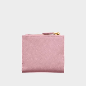 Saffiano Triangle Logo Wallet