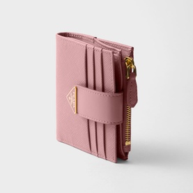 Saffiano Triangle Logo Wallet