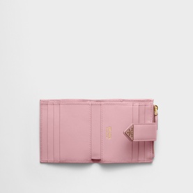 Saffiano Triangle Logo Wallet