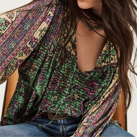 Pamila Loose Printed Blouse
