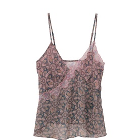 Tizy Floral Lace Detail Cami Top