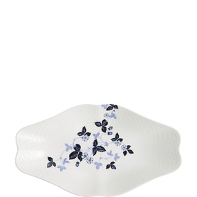Wild Strawberry Inky Blue Oval Dish 31cm