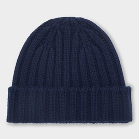 Rib-Knit Beanie Hat