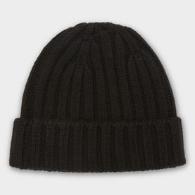 Rib-Knit Beanie Hat