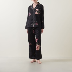 Ruby Floral Satin Pyjama Set
