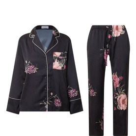 Ruby Floral Satin Pyjama Set