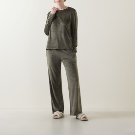 Thea Velour Long Pyjama Set