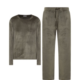 Thea Velour Long Pyjama Set