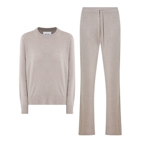 Sweater & Track Pants Two-Piece Set