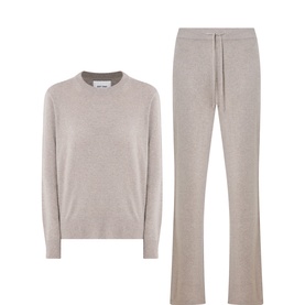 Sweater & Track Pants Two-Piece Set