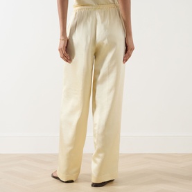 Wool-Silk Wide Leg Trousers