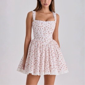 Ami Floral Corset Mini Dress