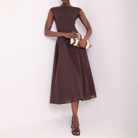 Flounce Woven Flared Dress