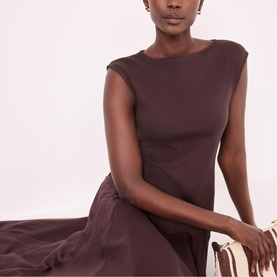 Flounce Woven Flared Dress
